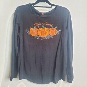 Pumpkin patch Trick or Trear long sleeve tee xl